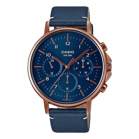 CASIO Male DRESS Japan / South Korea Fashion Sports Blue Analog MTP-E321RL-2AVDF