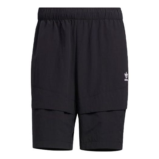 adidas originals Adicolor Shorts Solid Color Pocket Athleisure Casual Sports Black HM8035