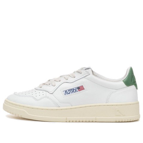 Autry Medalist Low Leather 'White Green' AULM-LL20
