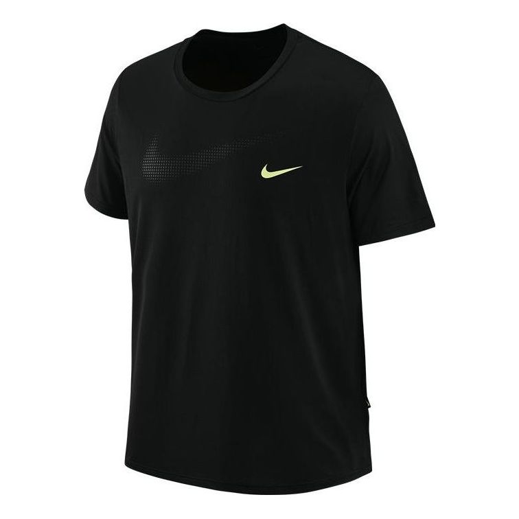 Men's Nike Alphabet Pattern Printing Round Neck Short Sleeve Black T-Shirt DX6305-010