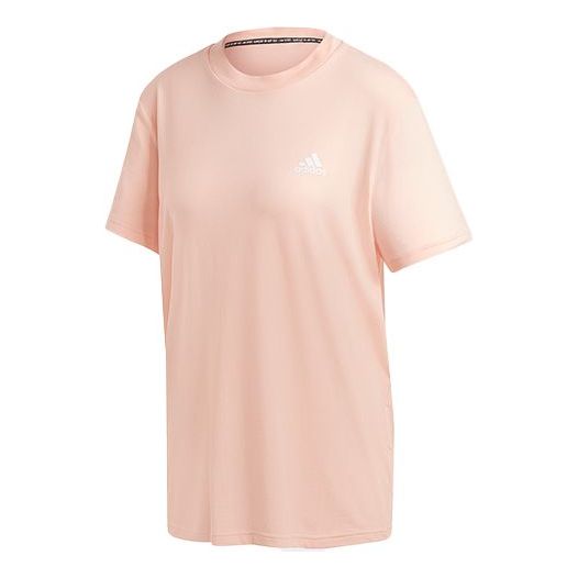 (WMNS) adidas Logo Sports Short Sleeve Coral Pink T-Shirt GH3800