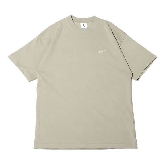 Nike Lab Solo Swoosh Basic Sports Short Sleeve Light Green Gray DA0321-320