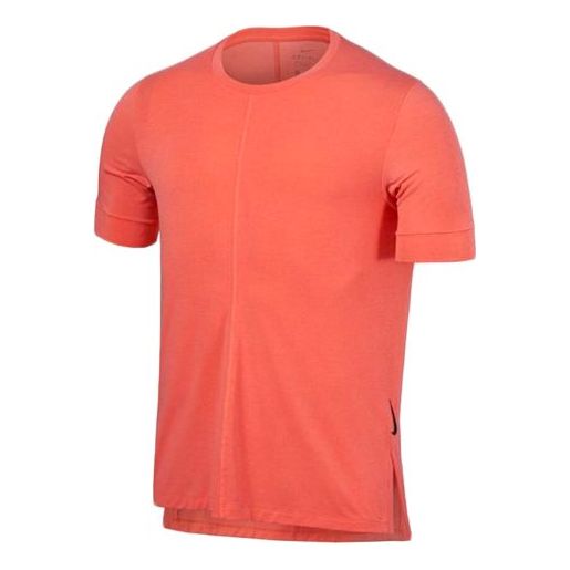 Men's Nike Dri-FIT Yoga Quick Dry Short Sleeve Watermelon Red T-Shirt BV4035-814