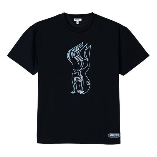 KENZO Pattern Round Neck Short Sleeve Black FA52TS956939-99