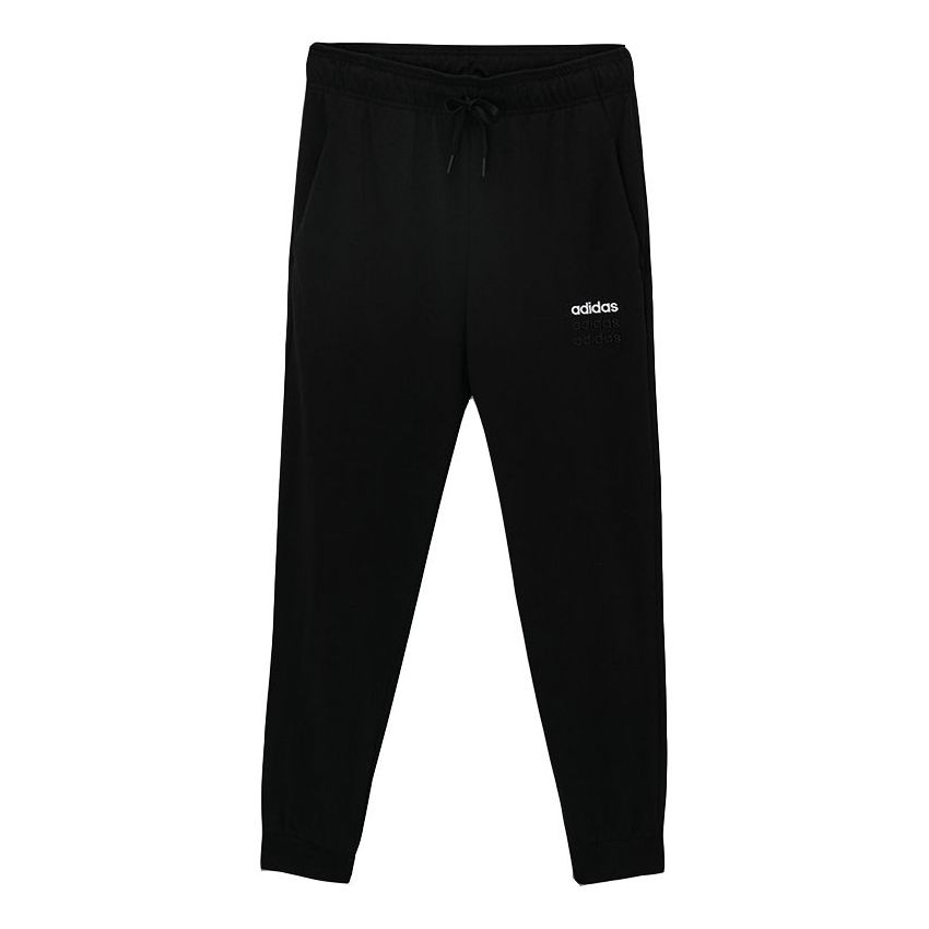 adidas neo M Bs Tp Running Knit Bundle Feet Sports Pants Black H59449