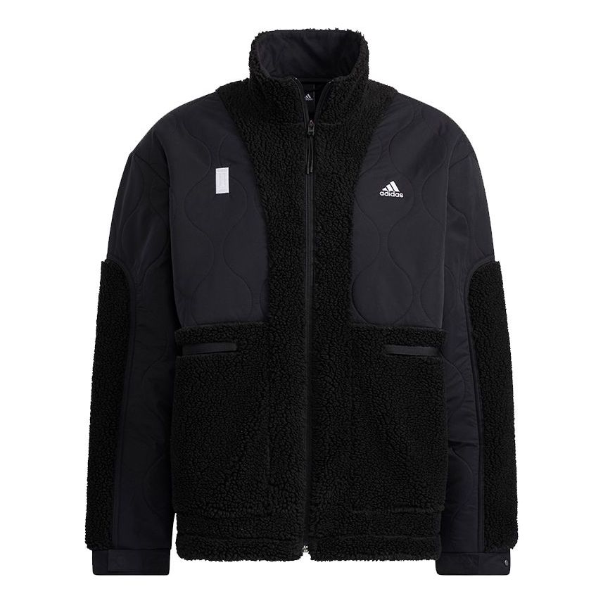 adidas Wj Mixboa Jkt Splicing Fleece Jacket Black H40243
