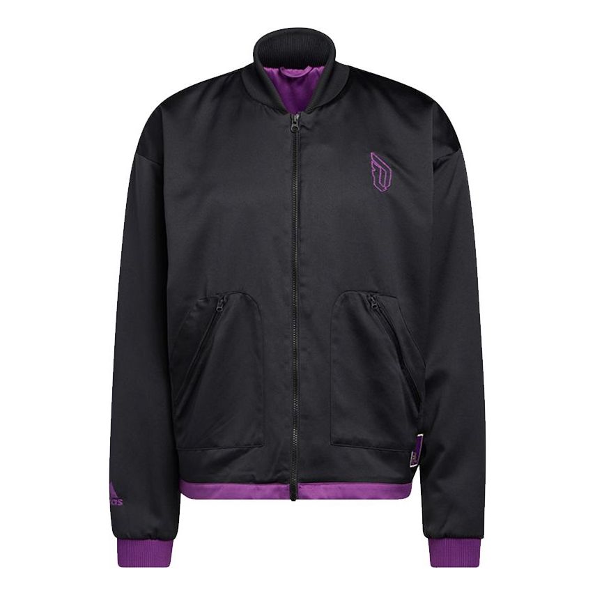 adidas logo Sports Basketball Jacket Black HE5466