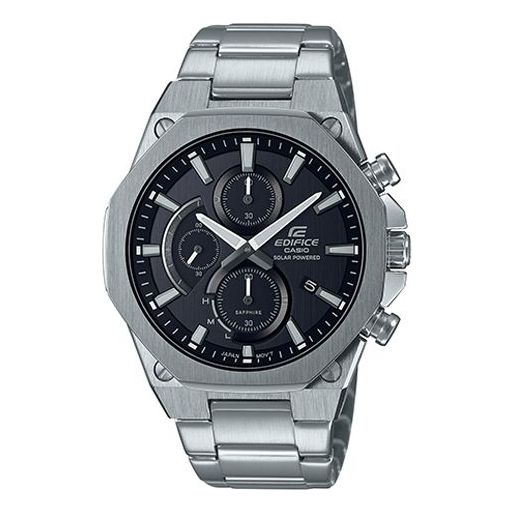CASIO Waterproof Sports EDIFICE Solar Powered Mens Black Analog EFS-S570YD-1A
