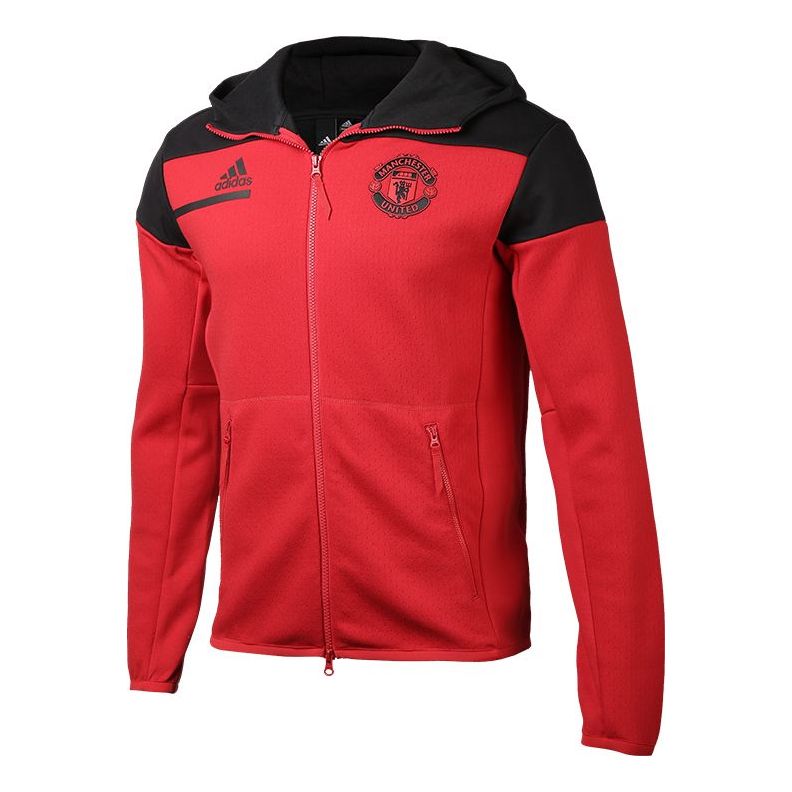 adidas Manchester United 20-21 Season Soccer/Football Sports Jacket Red GN4757