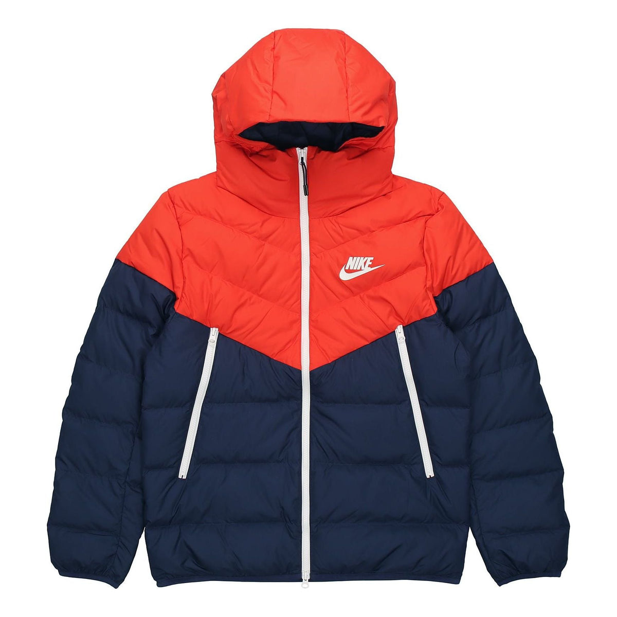 Men's Nike Logo Hooded Jacket Down Jacket Colorblock CU0226-673