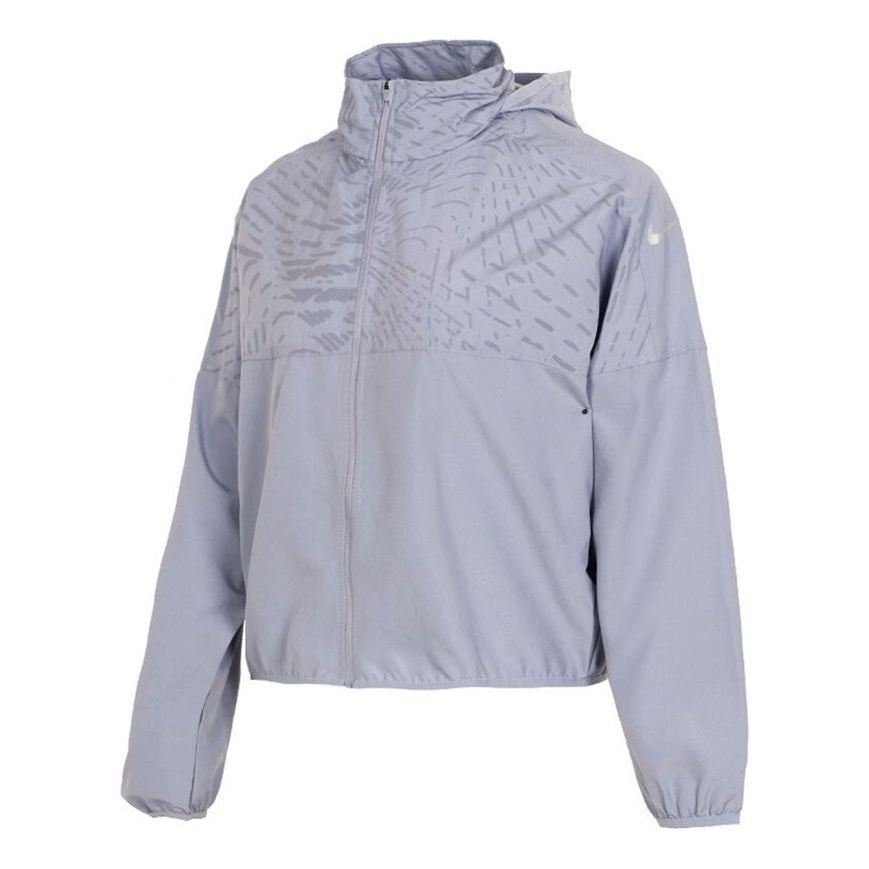 (WMNS) Nike Sports Training Running Casual Hooded Jacket Light Blue DD6463-519