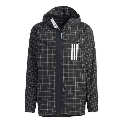 adidas WND Sports Windproof Hooded Jacket Black GL8684