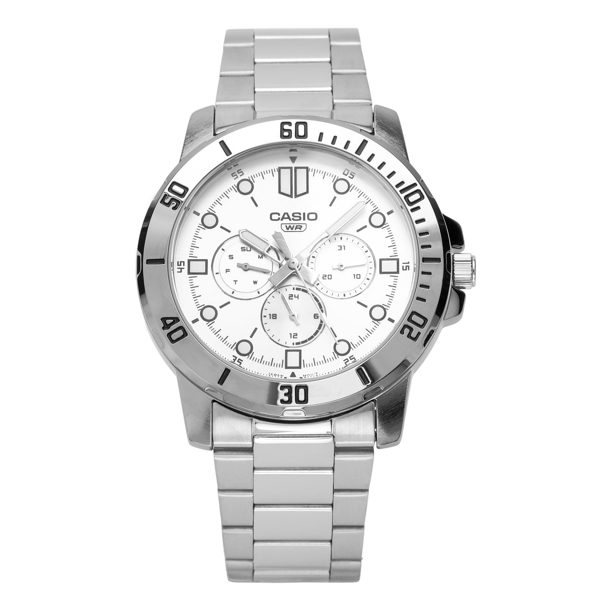 CASIO Quartz Waterproof Mens Light Grey Analog MTP-VD300D-7E