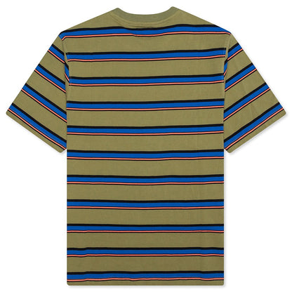Harbour Stripe Crew - Olive